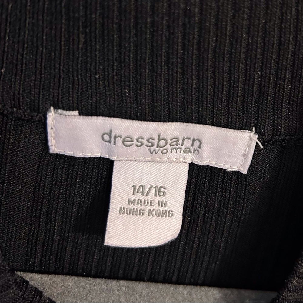 Dress Barn Black Ribbed Sleeveless Shell - Picture 3 of 4